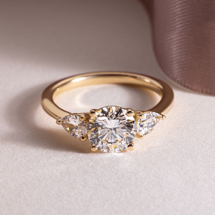 Round Cut Three Stone Diamond Ring, 2.00 CT
