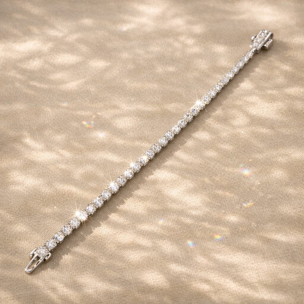 Round Brilliant Cut Lab Grown Diamond Tennis Bracelet