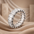 6x4MM Emerald Cut Eternity Band,Wedding Band, Full Eternity Band, 8.62 CT